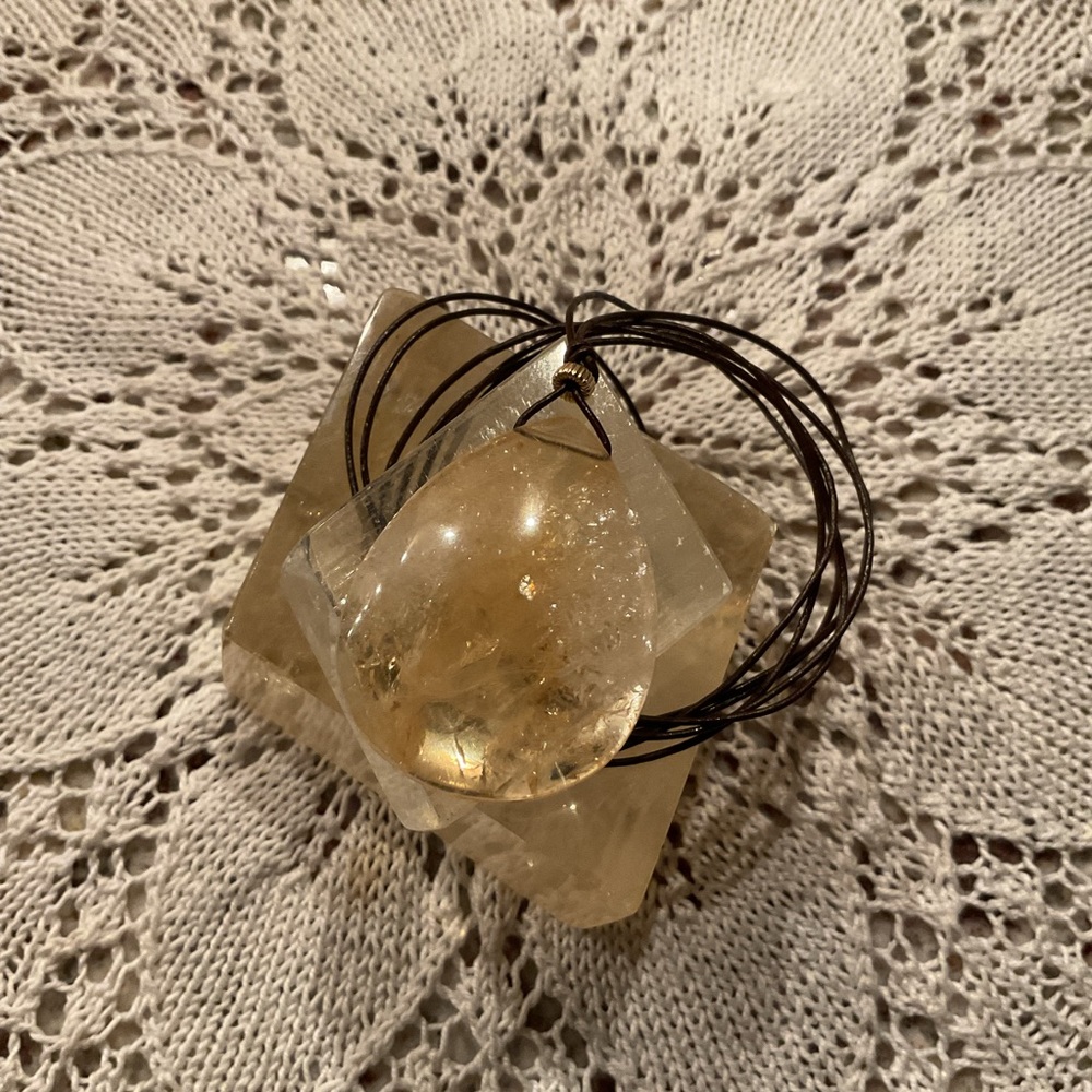 Citrine ⭐️ teardrop pendant necklace ⭐️ - Picture 2 of 6